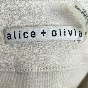 Alice & Olivia 100% Lamb Leather Leggings with rear zipper. Never worn.